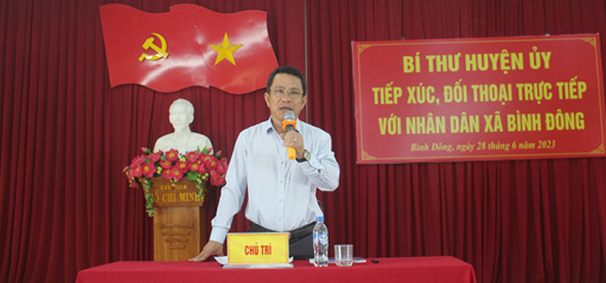 Bí thư Huyện ủy Bình Sơn đối thoại, lắng nghe nguyện vọng của người dân trong vùng dự án